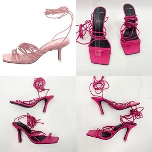 Black Suede Studio Franca sandals pink 7.5